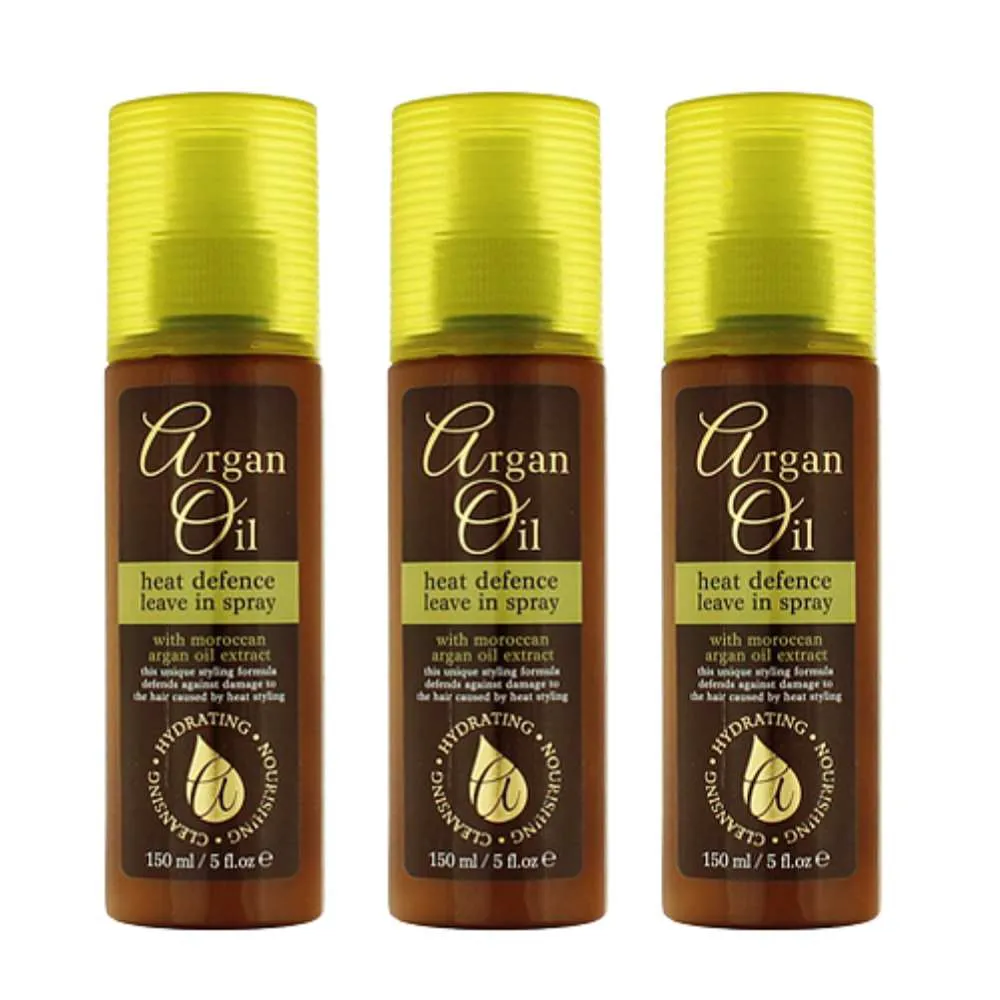 3x Argan Oil Heat Defence Leave in Spray 150ml