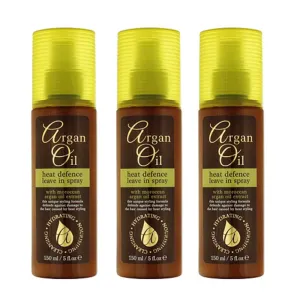 3x Argan Oil Heat Defence Leave in Spray 150ml