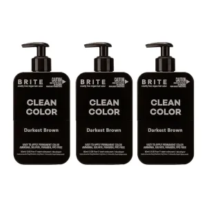 3x Brite Clean Color Darkest Brown