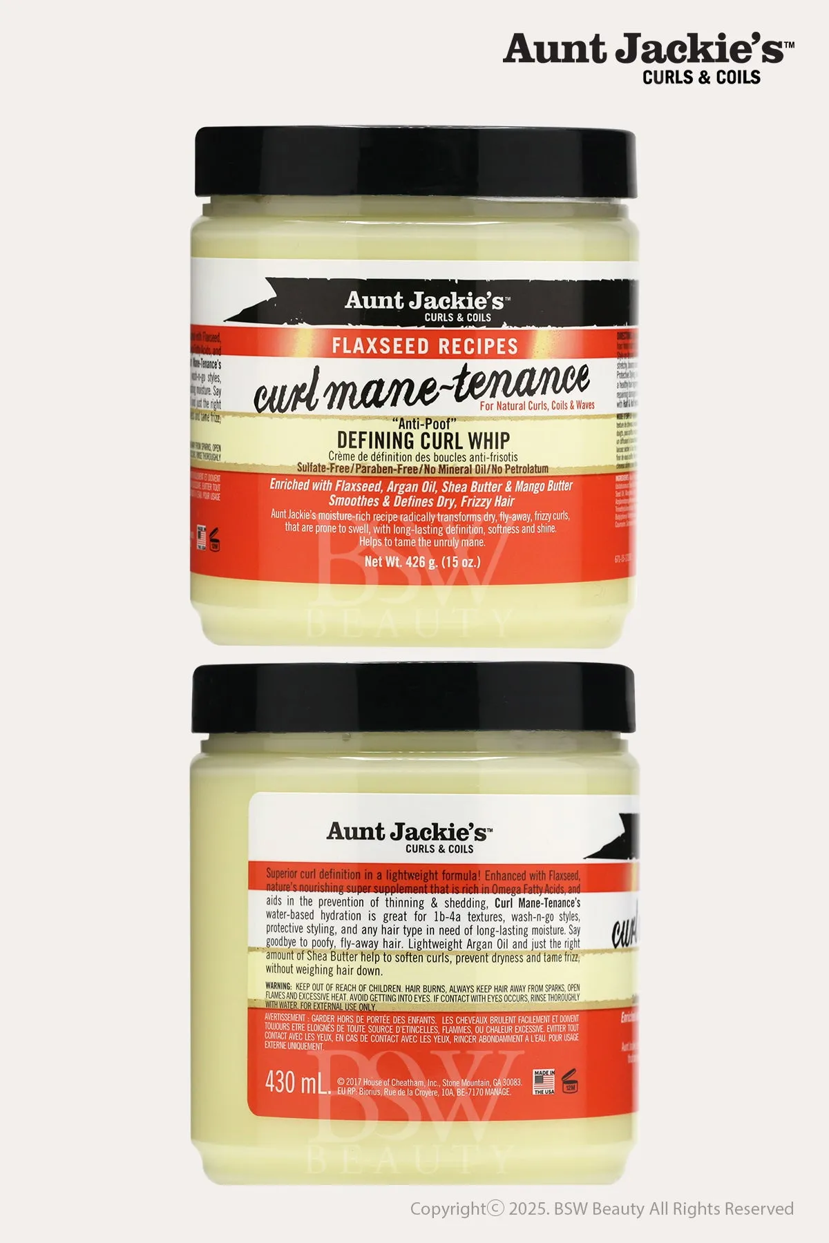 AUNT JACKIES CURL MANE-TENANCE DEFINING CURL WHIP 15oz