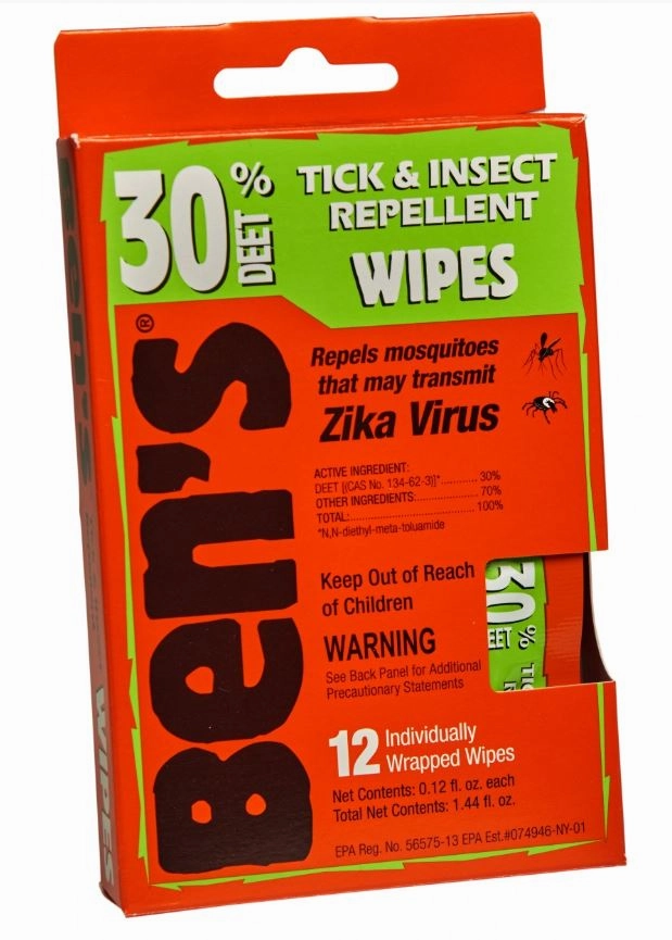 Ben's 30 Deet Tick & Insect Repellent Wipes