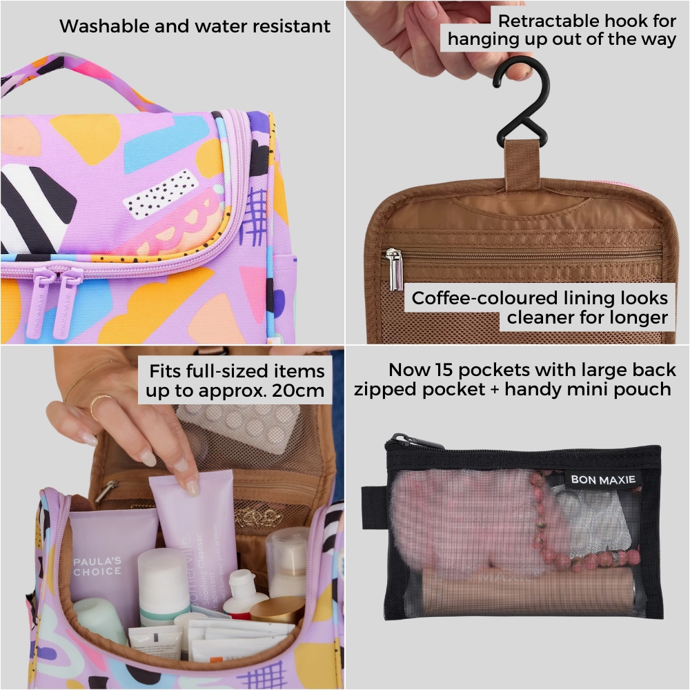 Bon Voyage Travel Toiletry Bag -- Eye Love Purple