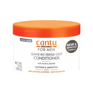 Cantu for Men Leave-In or Rinse-Out Conditioner for Hair & Beard - 13 oz