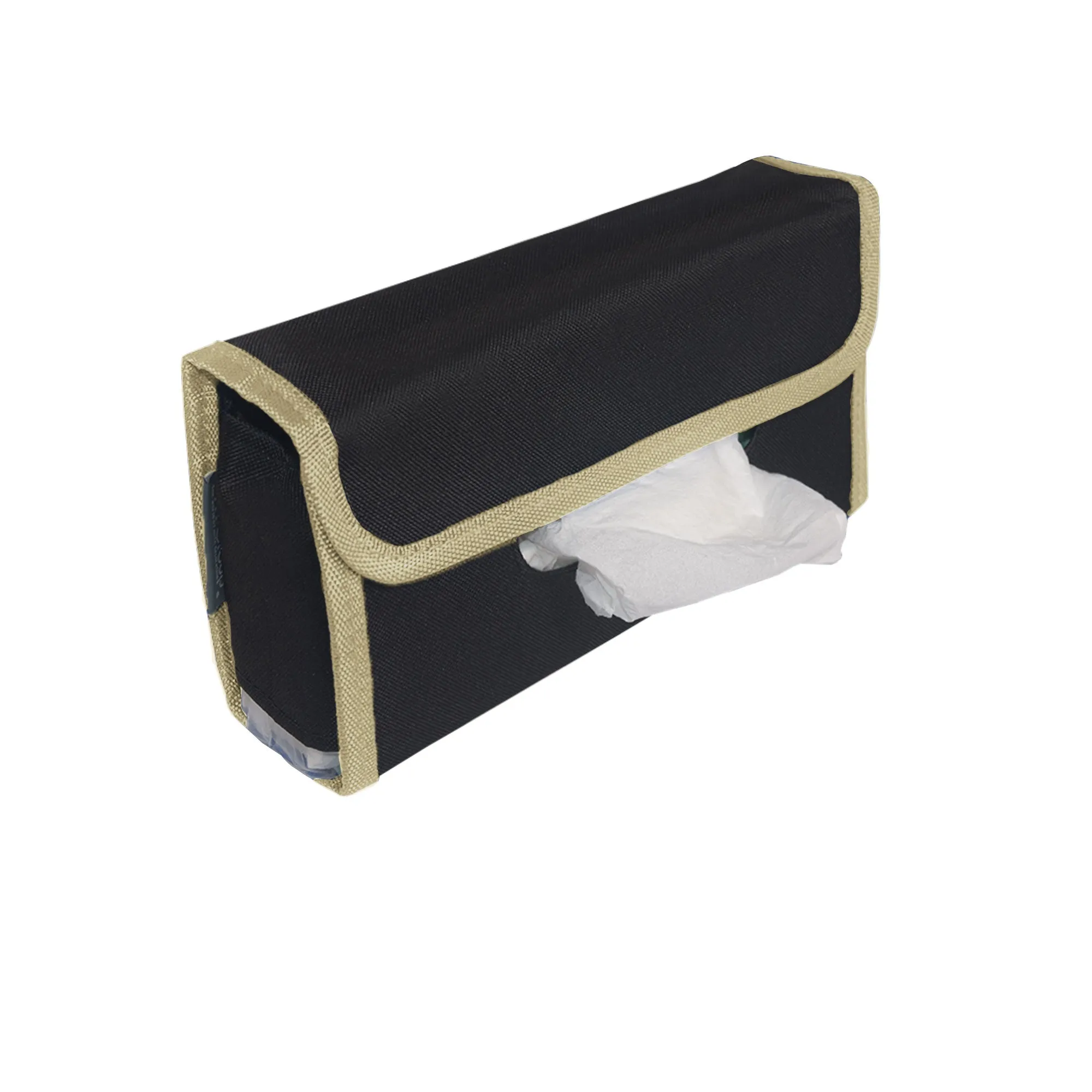 Car Visor Tissue Holder with 2 packs of tissues Beige