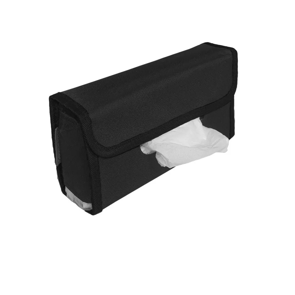 Car Visor Tissue Holder with 2 packs of tissues Black