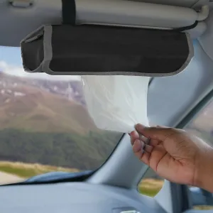 Car Visor Tissue Holder with 2 packs of tissues Gray