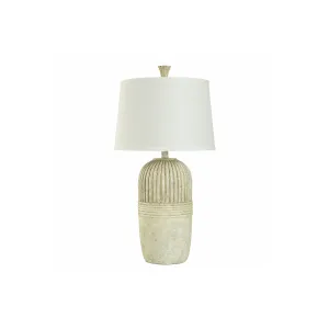 Collective Design By Stylecraft White Washed Pottery Style Table Lamp TL332570JCDS - WHITE WASHED ONE SIZE