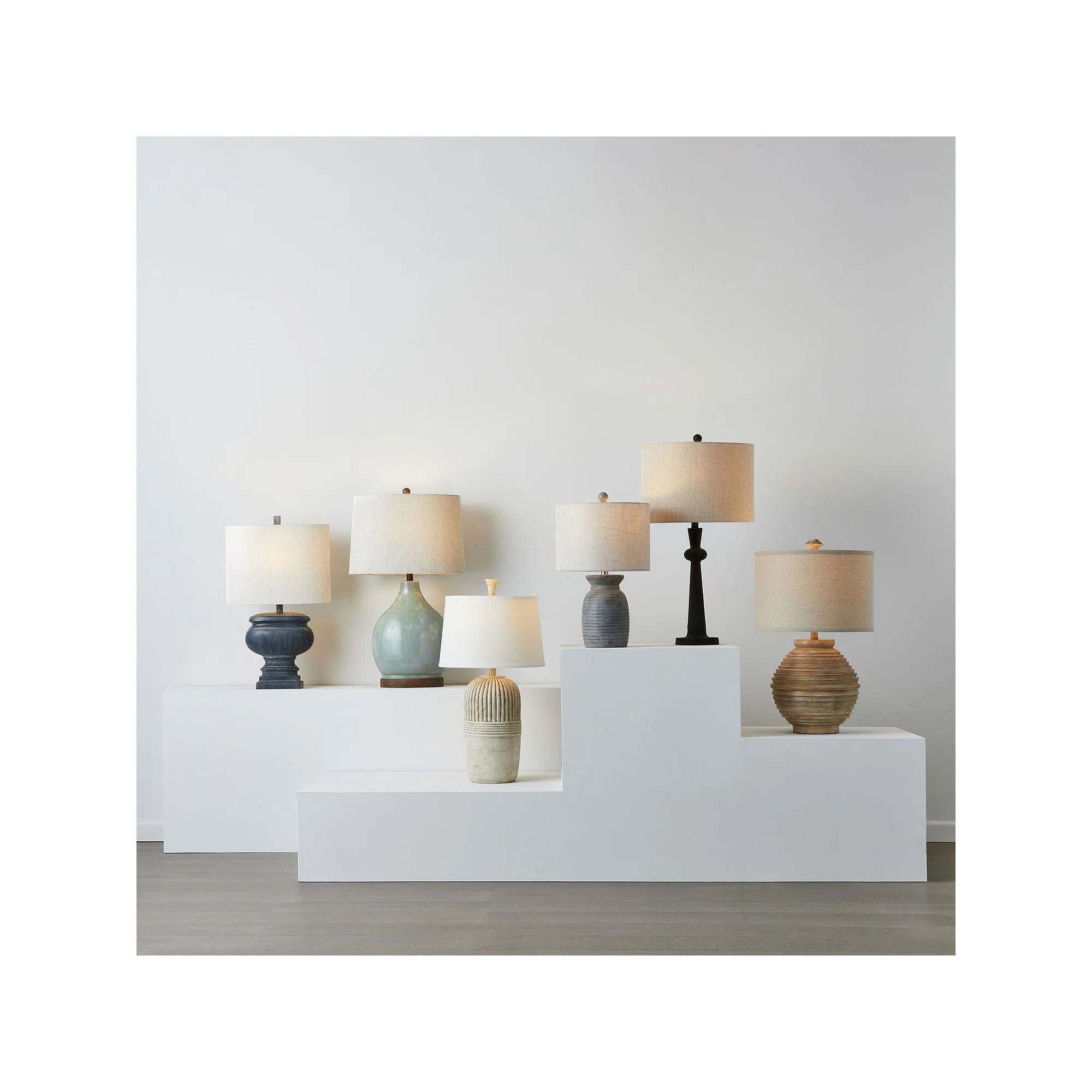 Collective Design By Stylecraft White Washed Pottery Style Table Lamp TL332570JCDS - WHITE WASHED ONE SIZE