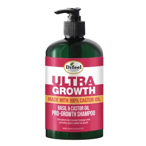 Difeel Ultra Growth Basil & Castor Oil Shampoo - 12 oz