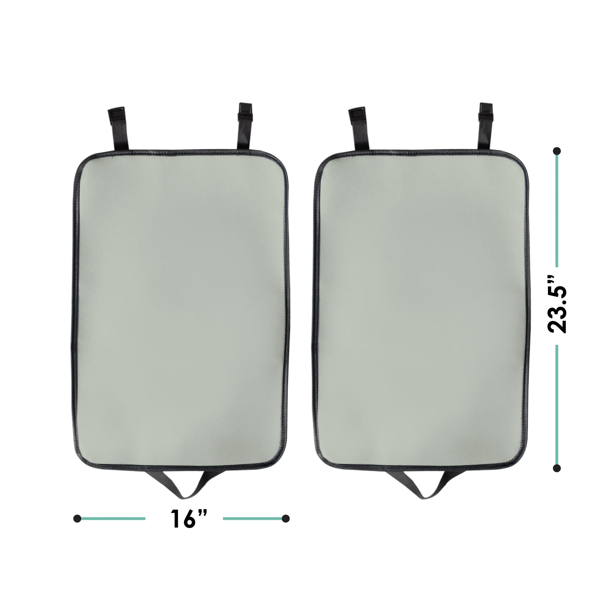 E-Z Travel Faux Leather Seat Back Protector - 2 Pack Gray