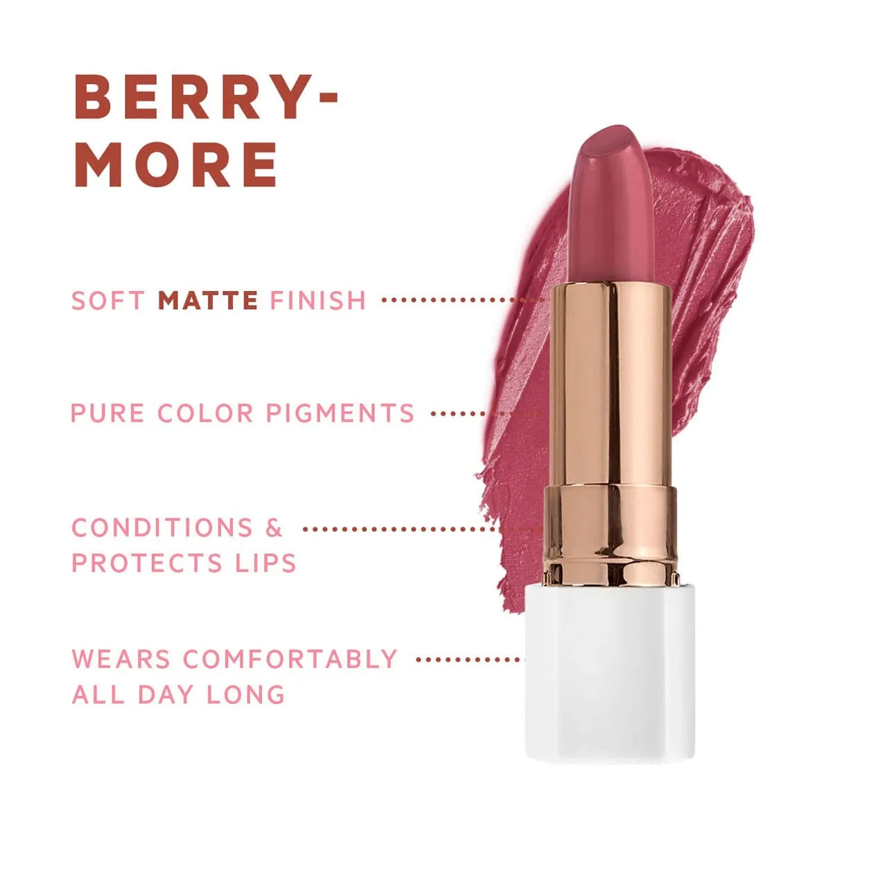 Flower Beauty Perfect Pout Moisturizing Lipstick Berry More 4g