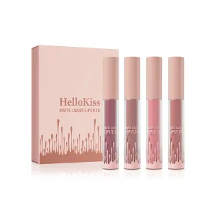 Hello Kiss Matte Liquid Lipstick Set 4pk