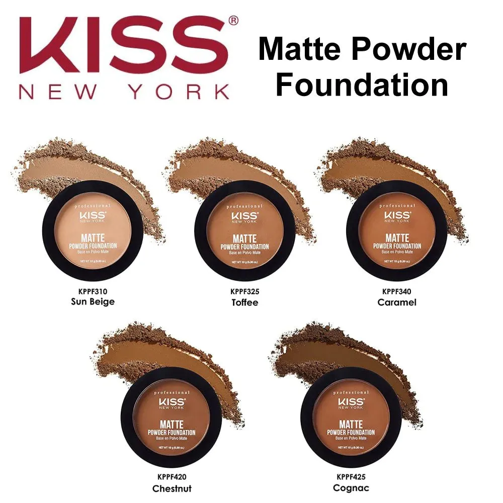 Kiss New York Professional ProTouch Matte Powder Foundation with Dual Function Formula