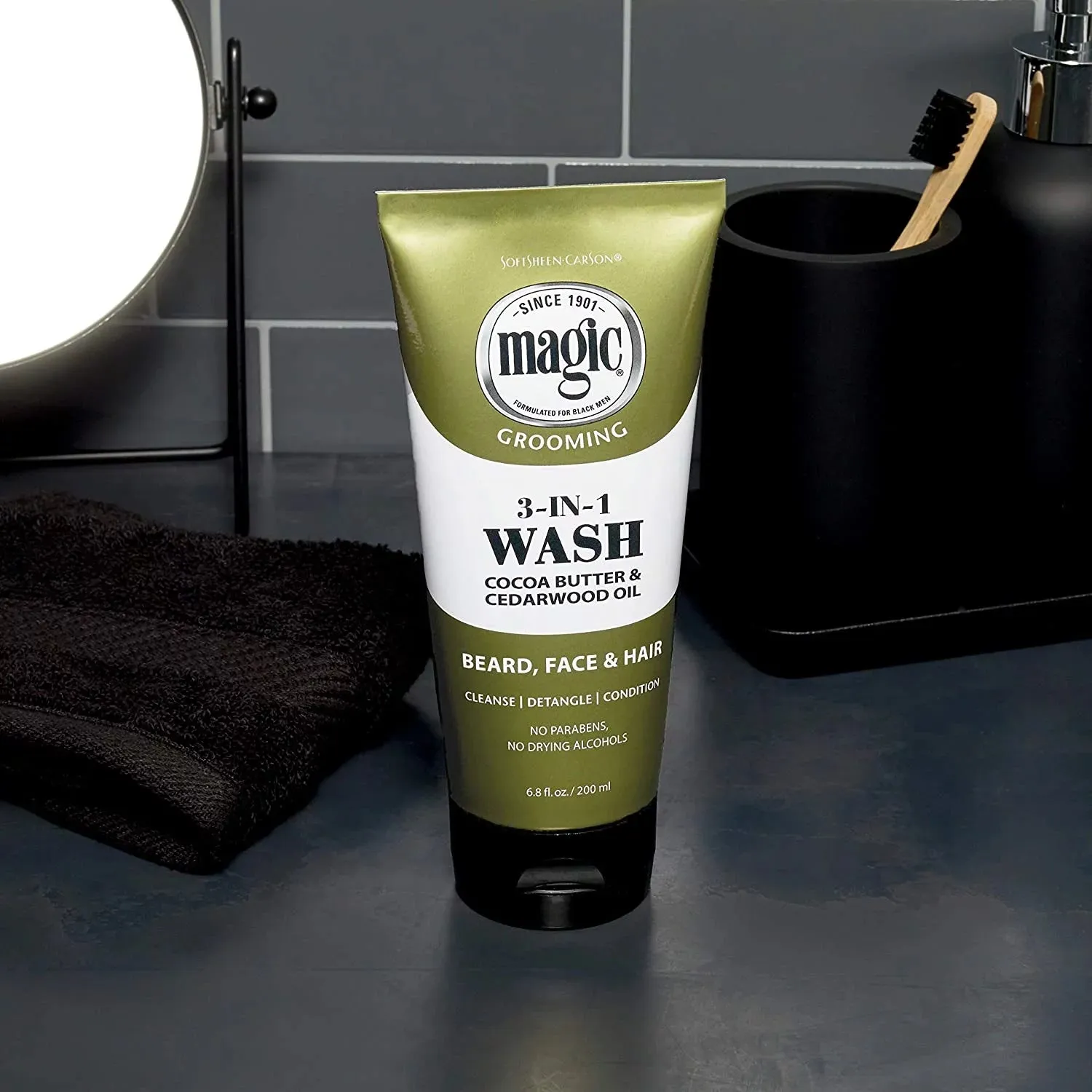 Magic Grooming 3-in-1 Wash- Beard. Face & Hair - 6.8 oz