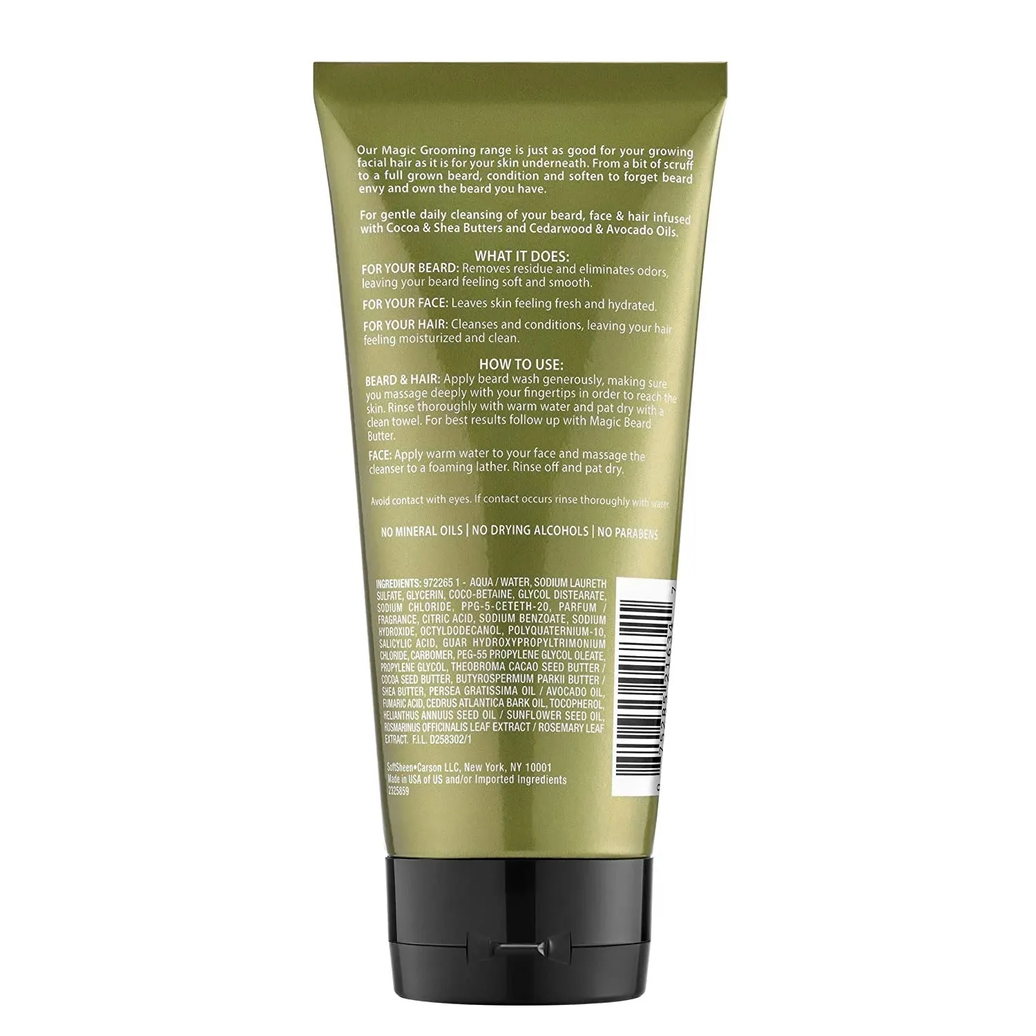 Magic Grooming 3-in-1 Wash- Beard. Face & Hair - 6.8 oz