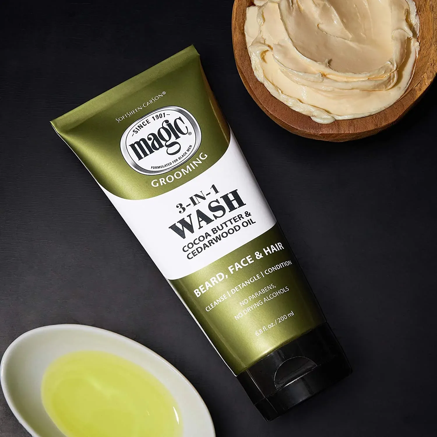 Magic Grooming 3-in-1 Wash- Beard. Face & Hair - 6.8 oz