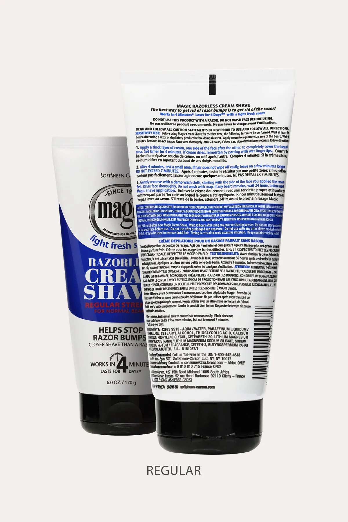 MAGIC RAZORLESS CREAM SHAVE 6oz
