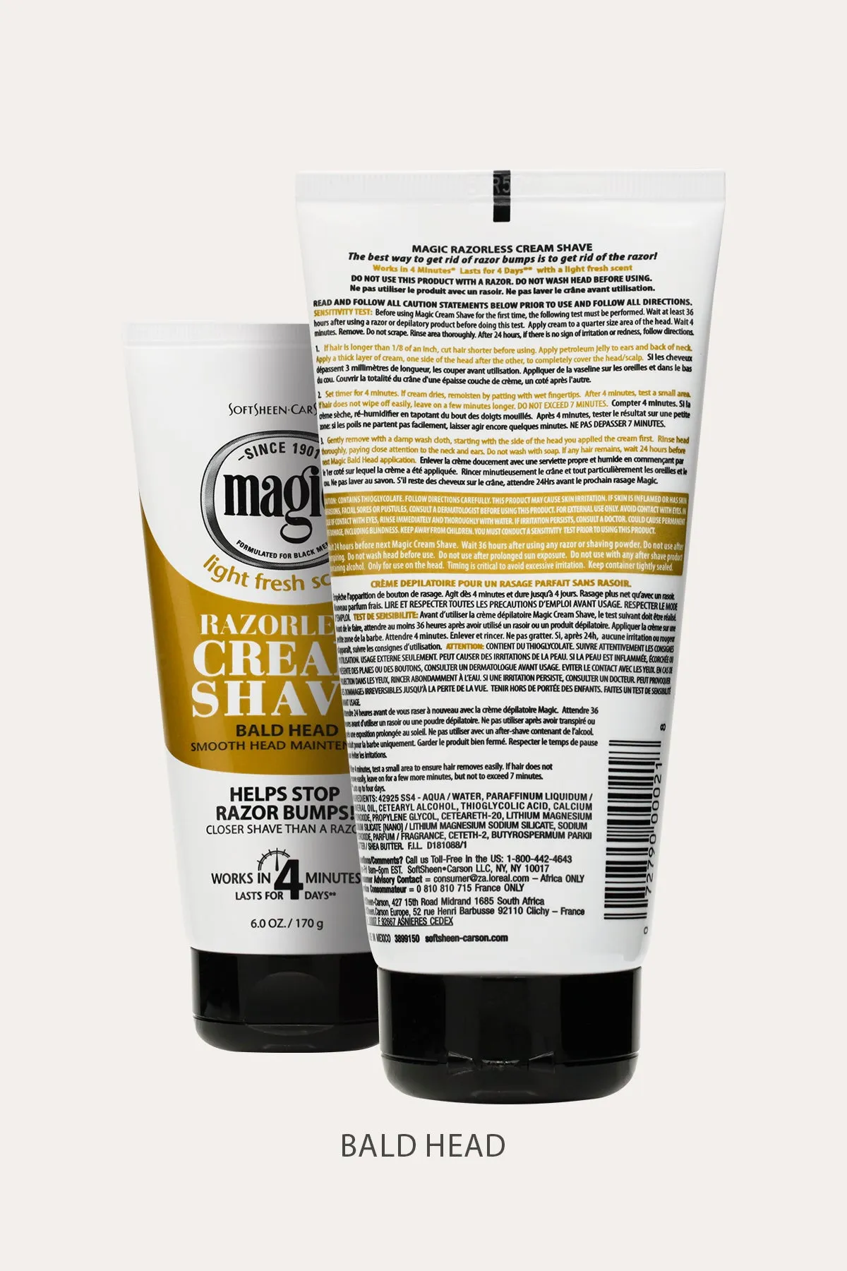 MAGIC RAZORLESS CREAM SHAVE 6oz