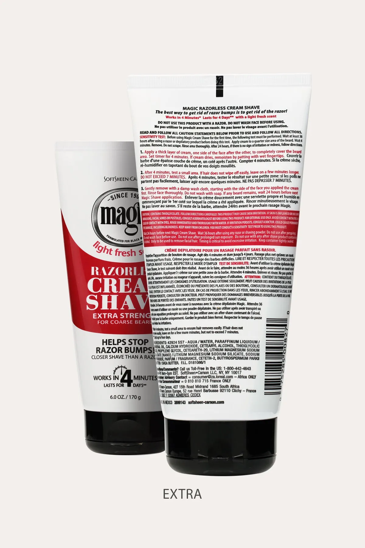 MAGIC RAZORLESS CREAM SHAVE 6oz