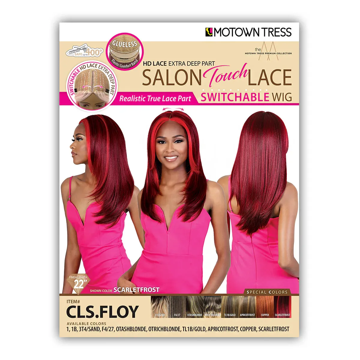 Motown Tress Premium Collection HD Lace Extra Deep Part Salon Touch Glueless Synthetic Wig - Floy