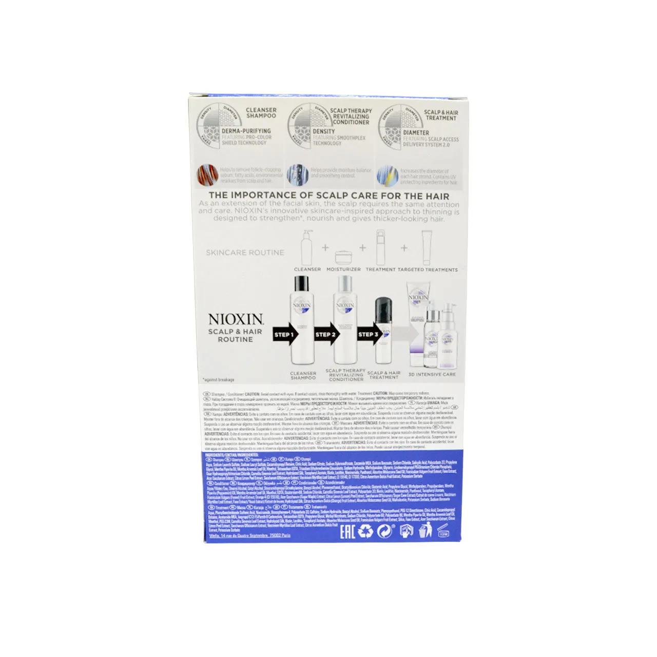 Nioxin Chemically Treated Hair Progressed Thinning Intense Moisture System 6 Kit