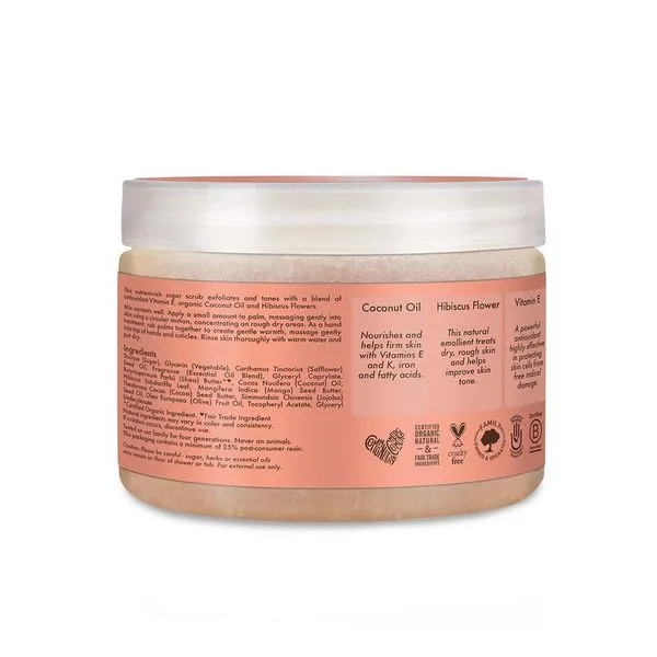 Shea Moisture Coconut & Hibiscus Illuminating Hand & Body Scrub- 12 oz