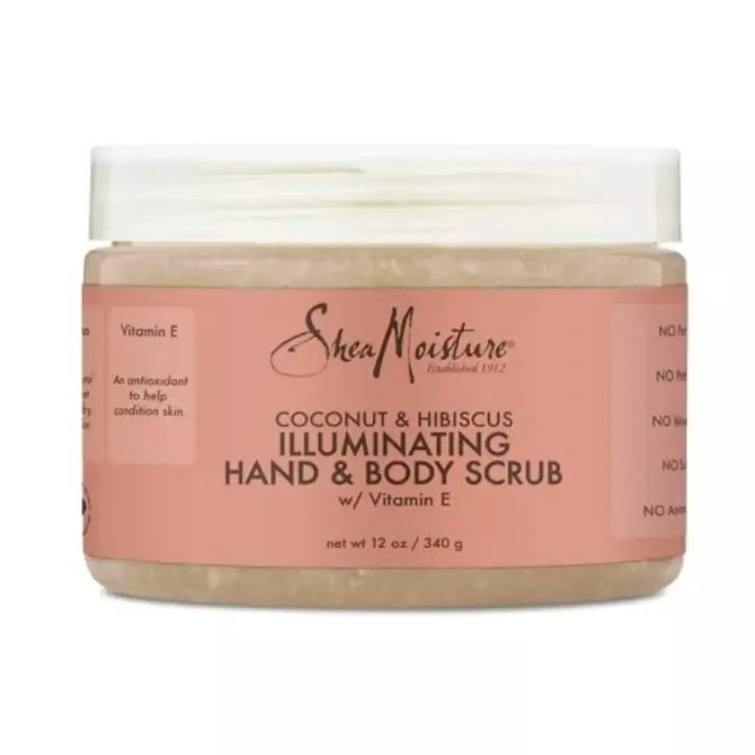 Shea Moisture Coconut & Hibiscus Illuminating Hand & Body Scrub- 12 oz