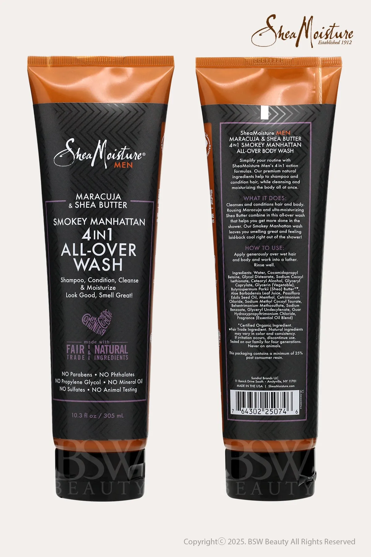 SHEA MOISTURE MEN MARACUJA & SHEA BUTTER 4 IN 1 ALL-OVER WASH 10.3oz