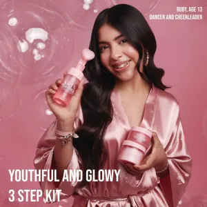 The Youthful and Glowy Three Step Skincare Kit Bundle